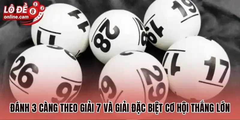 Đề 3 Càng - Cơ Hội Nhận Thưởng Lên Đến Hàng Chục Triệu VND 3 Đánh 3 càng theo giải 7 và giải đặc biệt cơ hội thắng lớn
