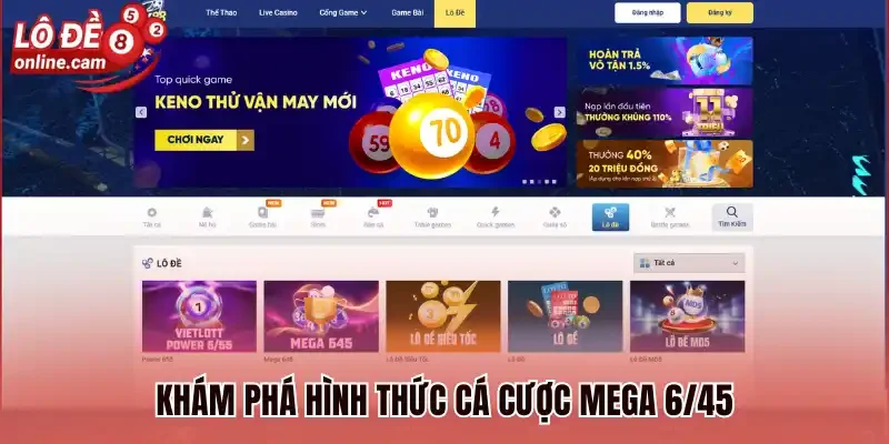 Khám phá hình thức cá cược Mega 6/45